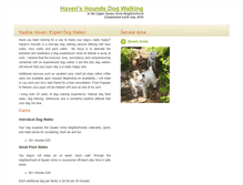 Tablet Screenshot of havenshounds.com